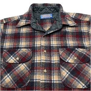 70s 80s Pendleton Guide Shirt M (XS) Mens L/S Button Up Brown Plaid READ